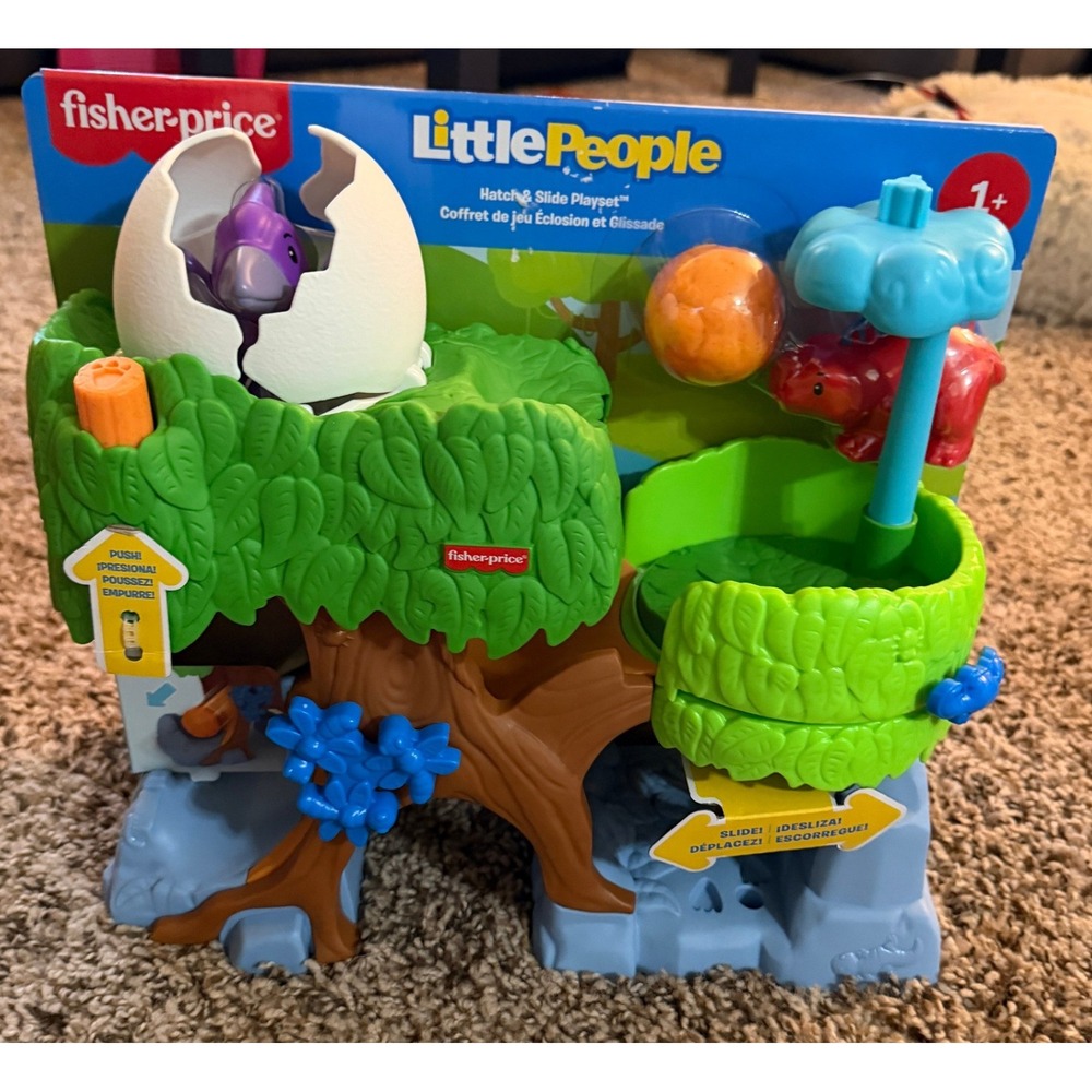 Fisher-Price Little People Dinosaur Hatch & Slide Playset (NWT)